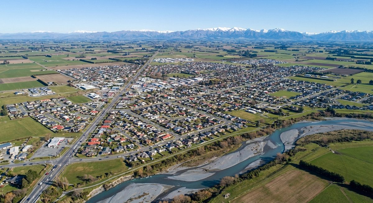 Waimakariri District aerial view
